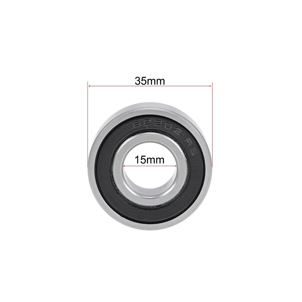 Set of 2 Ball Bearings 15x35x14mm Double Sealed Chrome Steel for Various Models