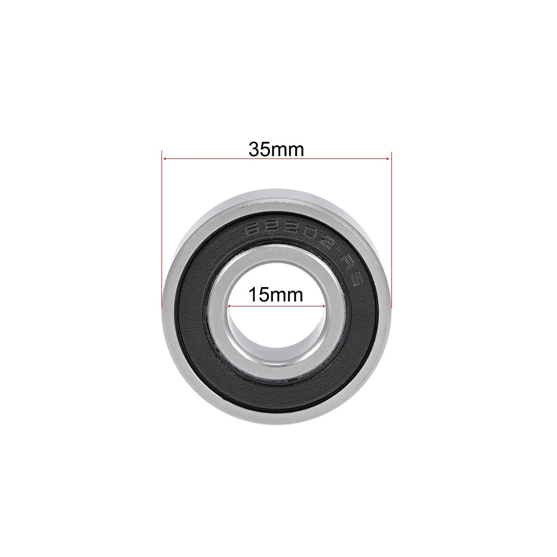 Set of 2 Ball Bearings 15x35x14mm Double Sealed Chrome Steel for Various Models