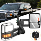 Pair Smoke LED Signal Tow Mirrors for Silverado Sierra (1999–2002)
