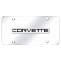 Chrome Name on Chrome Plate - Officially Licensed for Chevrolet Corvette C4