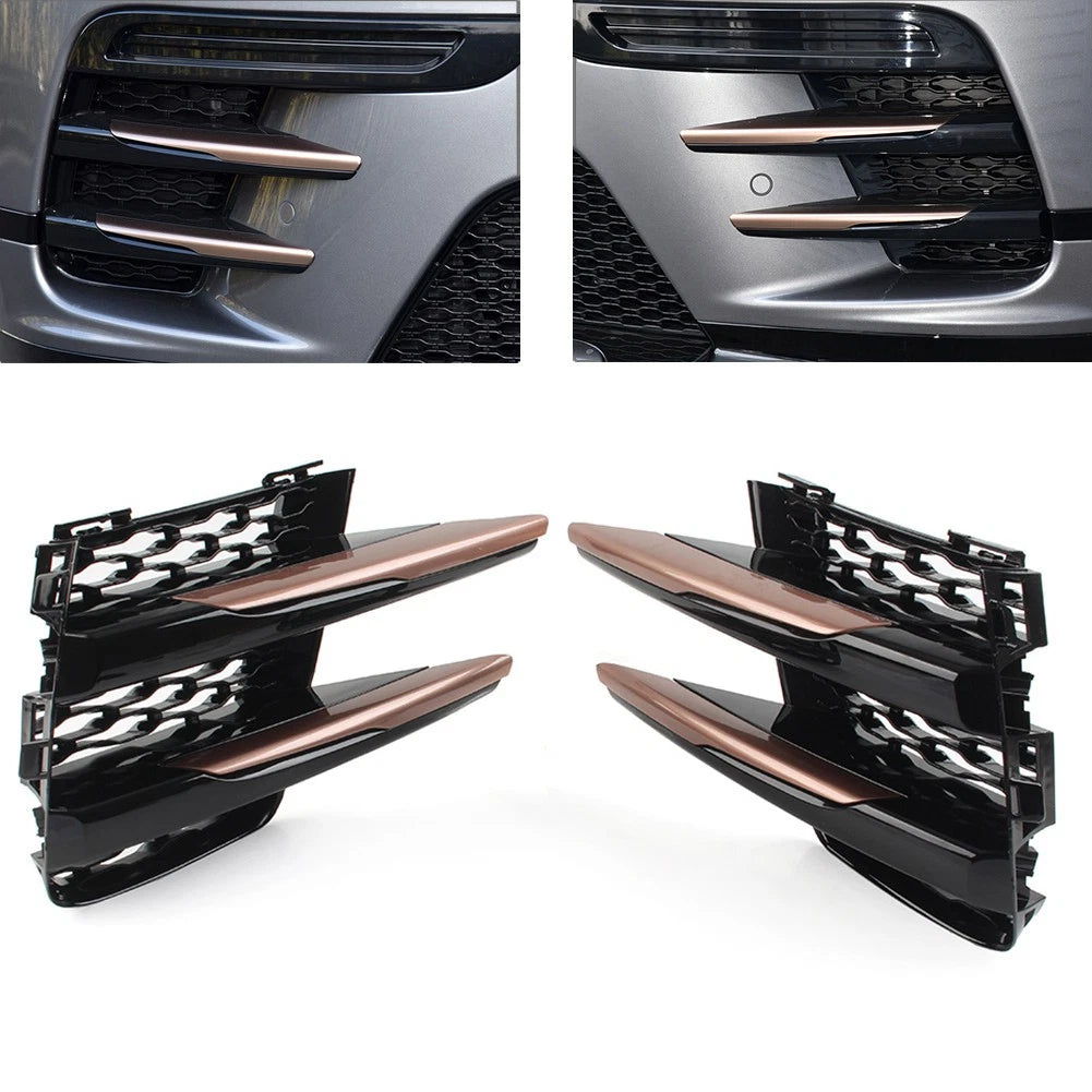 2X Front Bumper Fog Lamp Grille Cover for Land Rover Range Rover Velar (2017–2022)