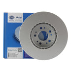 Hella 320mm Front Coated Disc Brake Rotor for Mercedes W126 W140 (1980–1999)