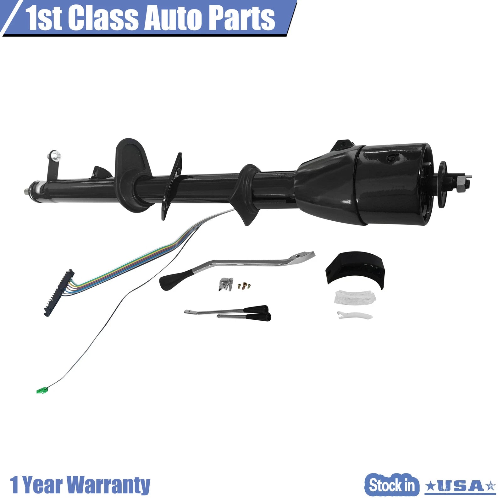 35" Universal Black Tilt Steering Column for Custom Applications (W/O Wheel)