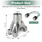 9" Billet Steel Pinion Yoke for Ford 1350 (Fits 9 Inch Rear End)