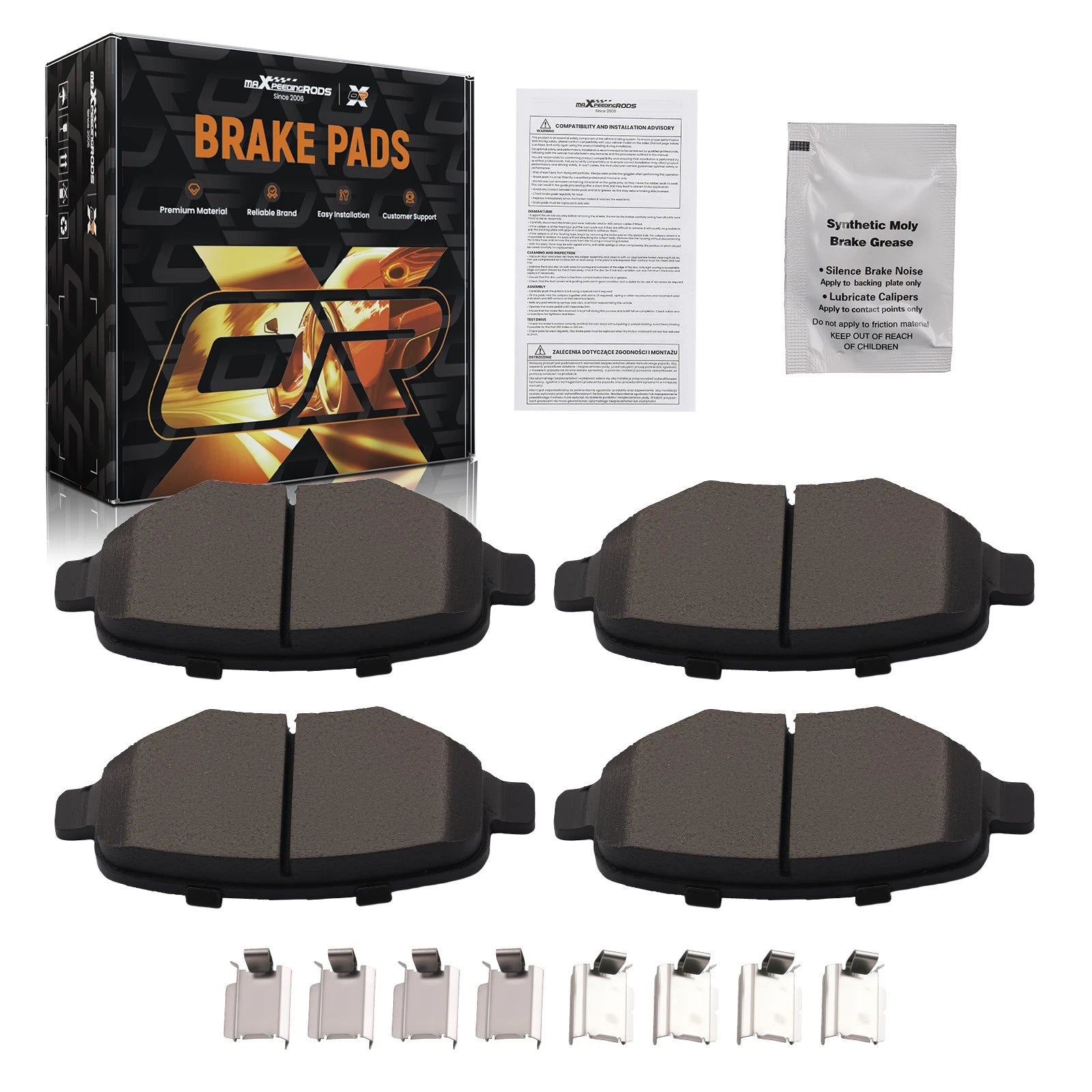 Rear Ceramic Brake Pads Kit for Ford Edge/Explorer (2011–2019)