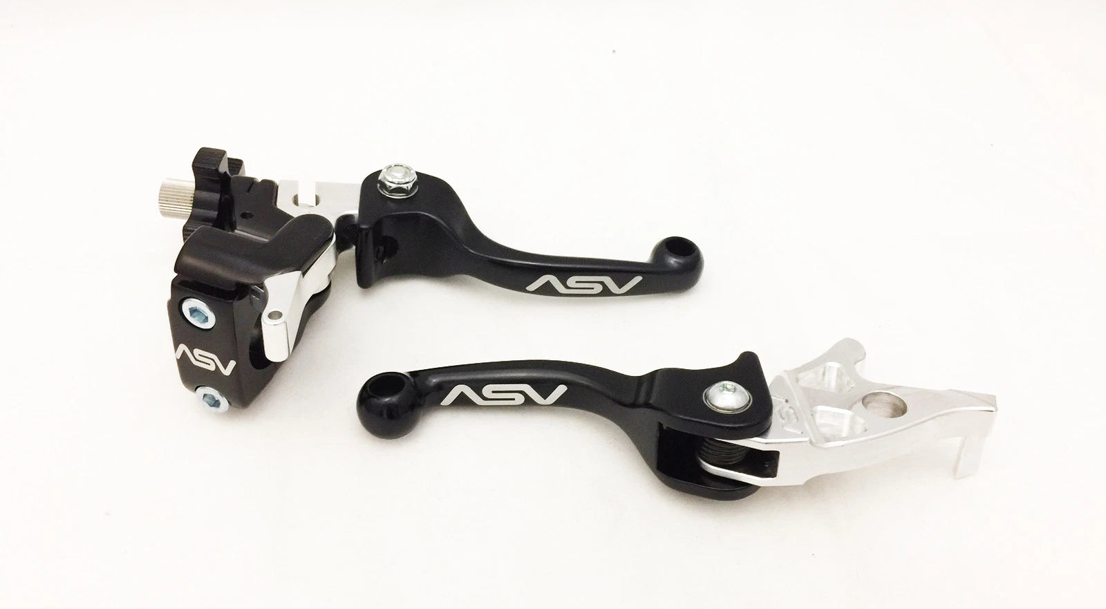 ASV Adjustable F3 Shorty Black Clutch Brake Levers for TRX450R (2004–2014)