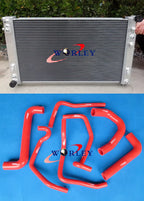 Aluminum Radiator + RED Hose for Holden Commodore VT VX VU HSV V8 (1997-2002)