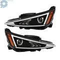 Set of 2 Headlights for Hyundai Elantra (2019–2020) Black Housing Halogen