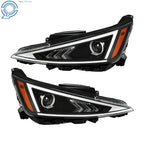 Set of 2 Headlights for Hyundai Elantra (2019–2020) Black Housing Halogen