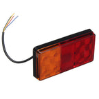8 LED Tail Lights Brake Rear Turn Signal Lamp Amber+Red for Trailer Truck