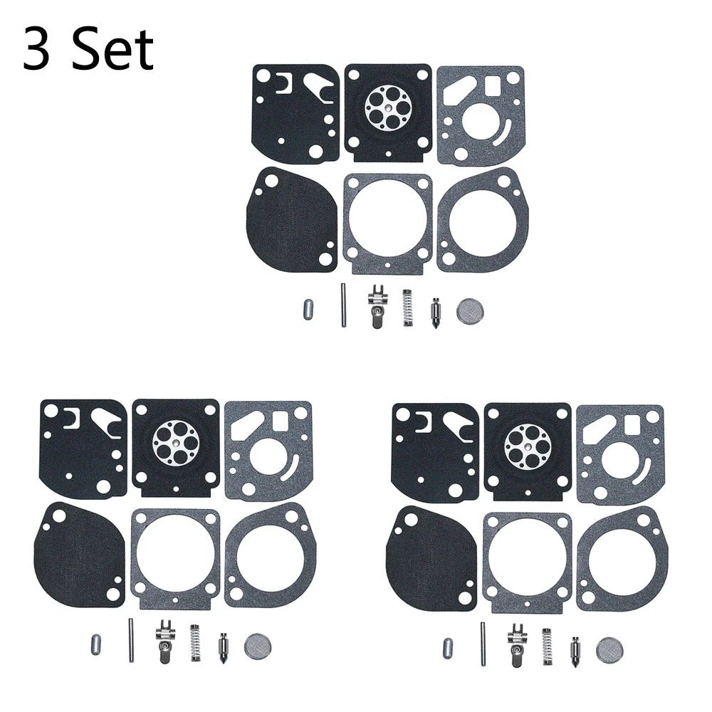 Set of 3 Carburetor Repair Kits for Zama RB-97 C1Q-S72 C1Q-S110 C1Q-S110A