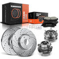 Front Drilled Brake Rotor & Pad Set for Nissan Maxima (2009–2014)