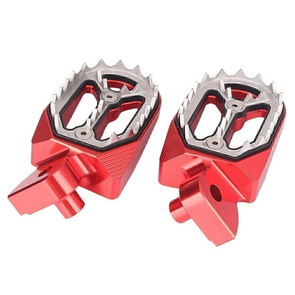 Red Shark Teeth Dirt Bike Foot Pegs for YAMAHA YZ85 YZ125 YZ250 YZ450F (1999-2015)