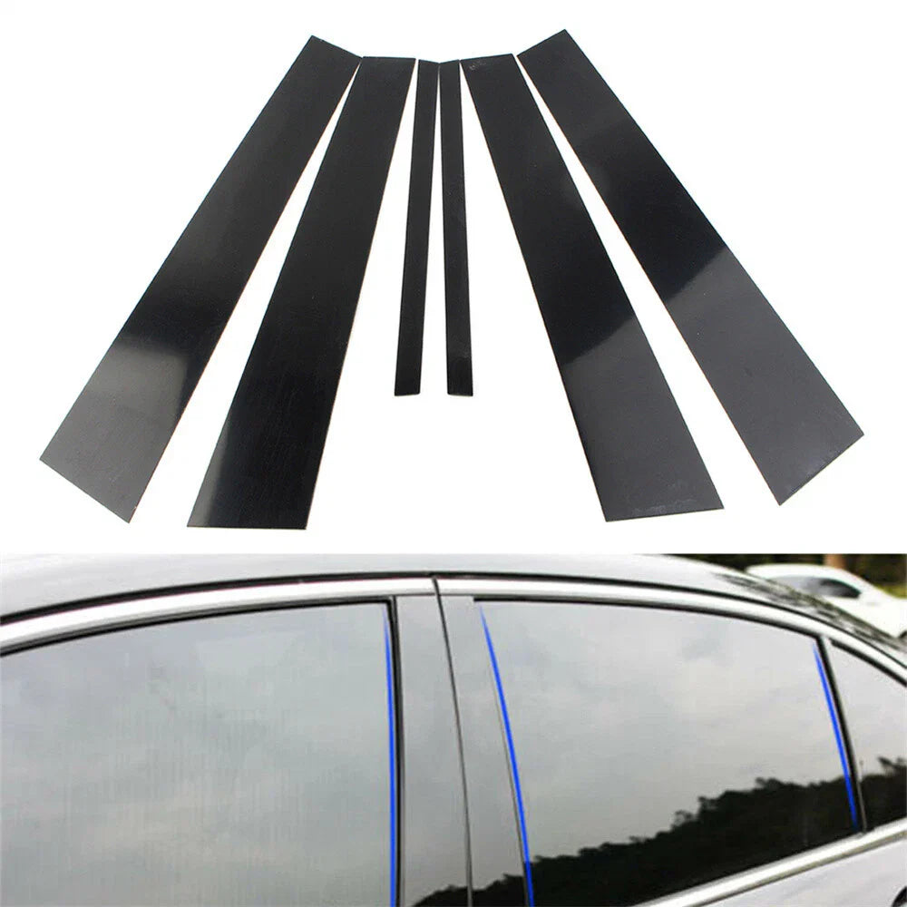 6 x Door Cover Trim Kit Black for Acura TL (2004-2008)