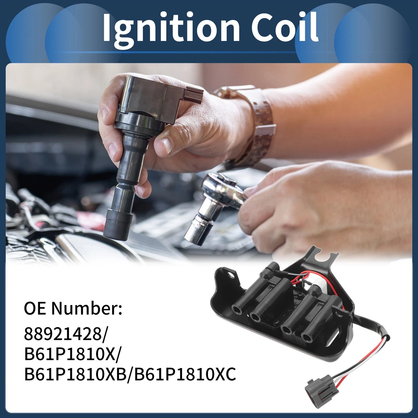 Ignition Coil Pack No. 88921428 for Mazda Miata (1990–1993) L4 1.6L