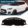 Dashboard Cover Mat for Suzuki Swift Sport ZC33S (2018–2019) Black Red