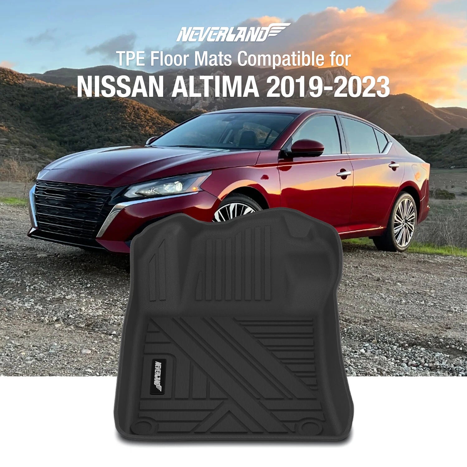 Floor Mats Set of 5 for Nissan Altima (2019–2023) Weather Protector