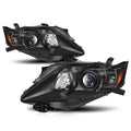 Set of 2 Projector Headlights for Lexus RX350 (2010–2012) OE Style Black Housing Amber Corner