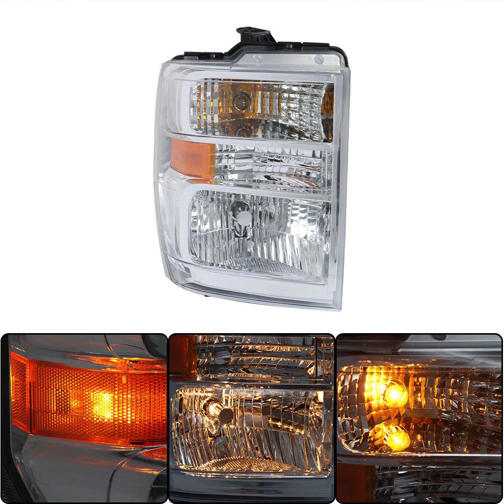 Set of 2 Headlights for Ford E150 E250 E350 E450 Econoline Van (2008–2014)