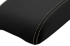 Leather Console Lid Armrest Cover for Ford Fusion (2010–2012) Beige Stitch