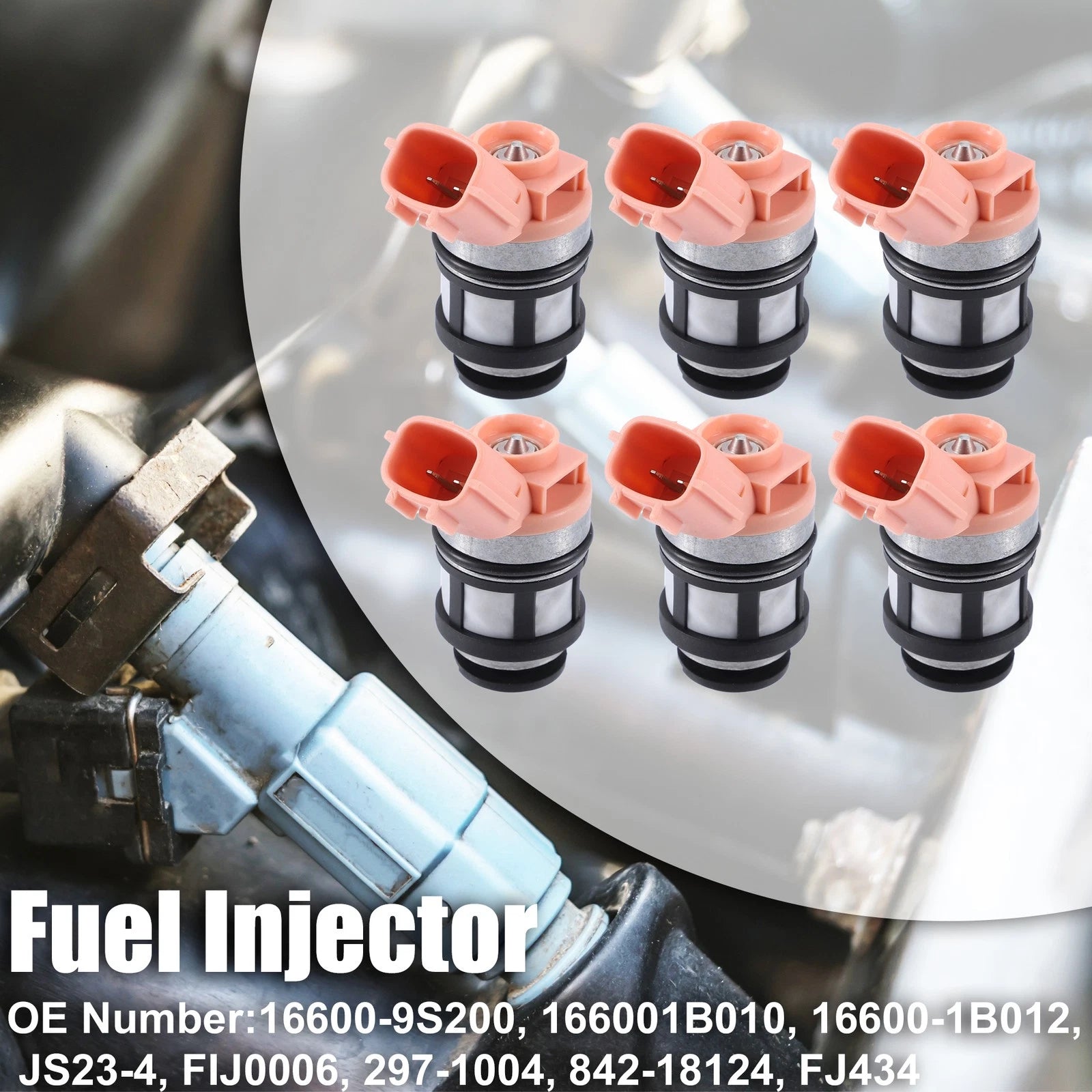 6X Fuel Injector 16600-9S200 for Nissan Xterra Frontier (2003–2004)