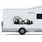 Car RV Truck Sticker Compass Tree Forest Decal Side Graphic for Cars/RVs/Trucks