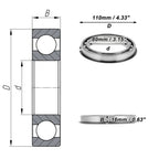 Deep Groove Ball Bearing P5 for Scooter Skateboard Wheel (80x110x16mm)