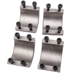 Set of 4 Steel Tube Clamps for Roll Cage Mounts (Weldable, 1.75")