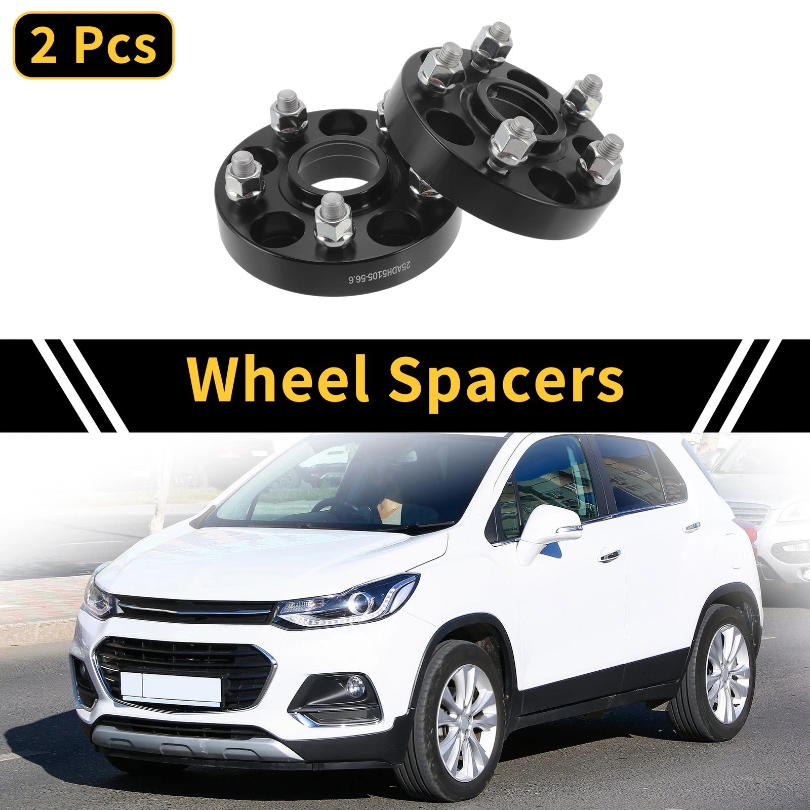 2X 5x105mm Wheel Spacers 56.6mm M12x1.5 for Chevrolet Trax (2013–2020)