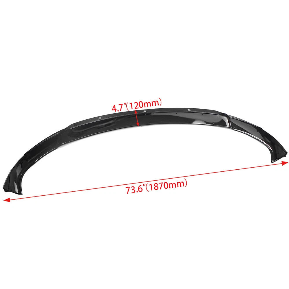 Glossy Black Front Bumper Lip Splitter for Model Y (2020–2024)