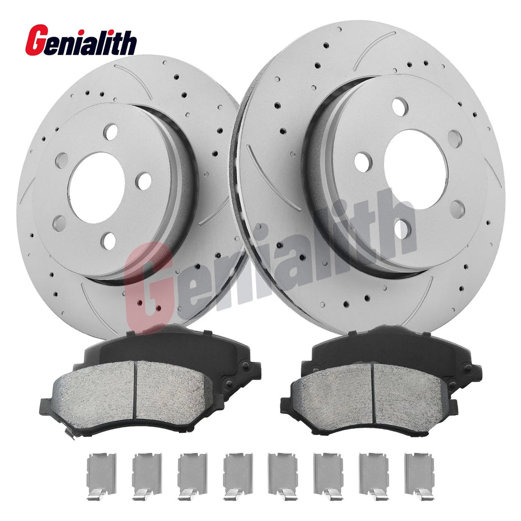 Front Drilled Rotors & Brake Pads for Dodge Nitro Jeep Liberty (2008–2012)