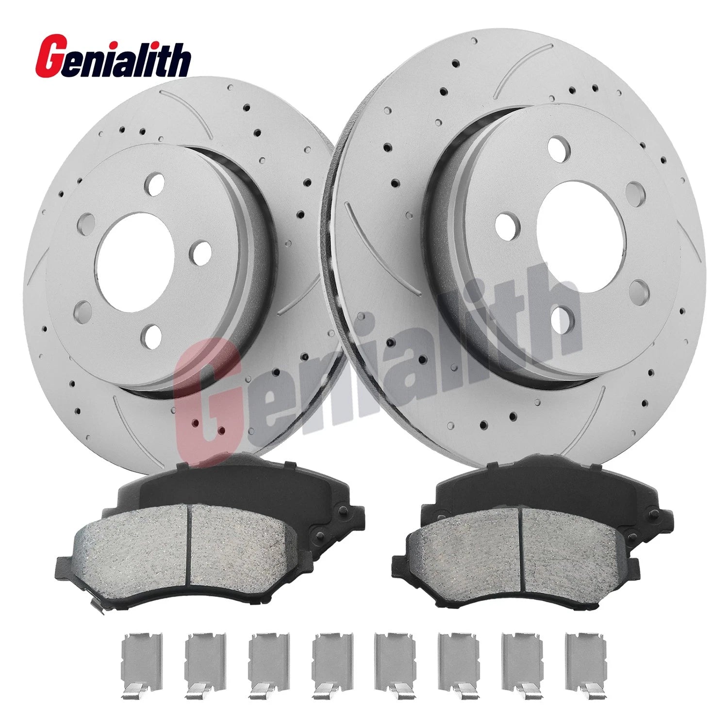 Front Drilled Rotors & Brake Pads for Dodge Nitro Jeep Liberty (2008–2012)