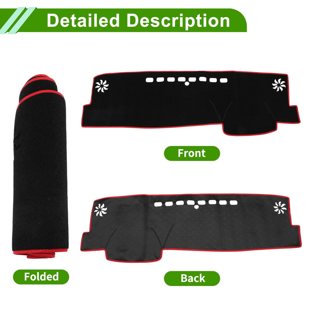 Dashboard Cover for Toyota Camry XV70 (2018–2023) Black Red Polyester