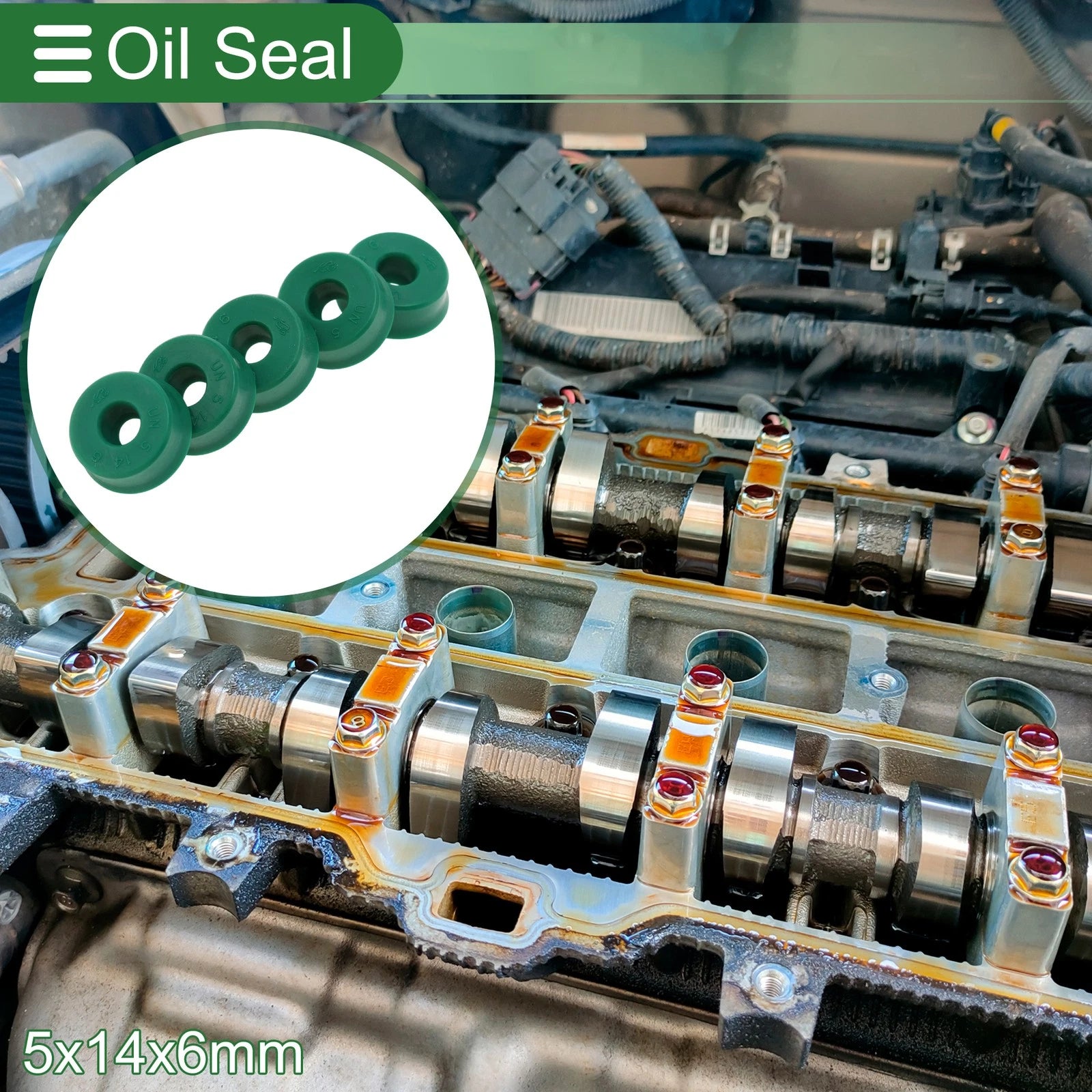 Set of 5 Oil Seal Ring Rotary Shaft Seal 5x14x6mm for Various Models