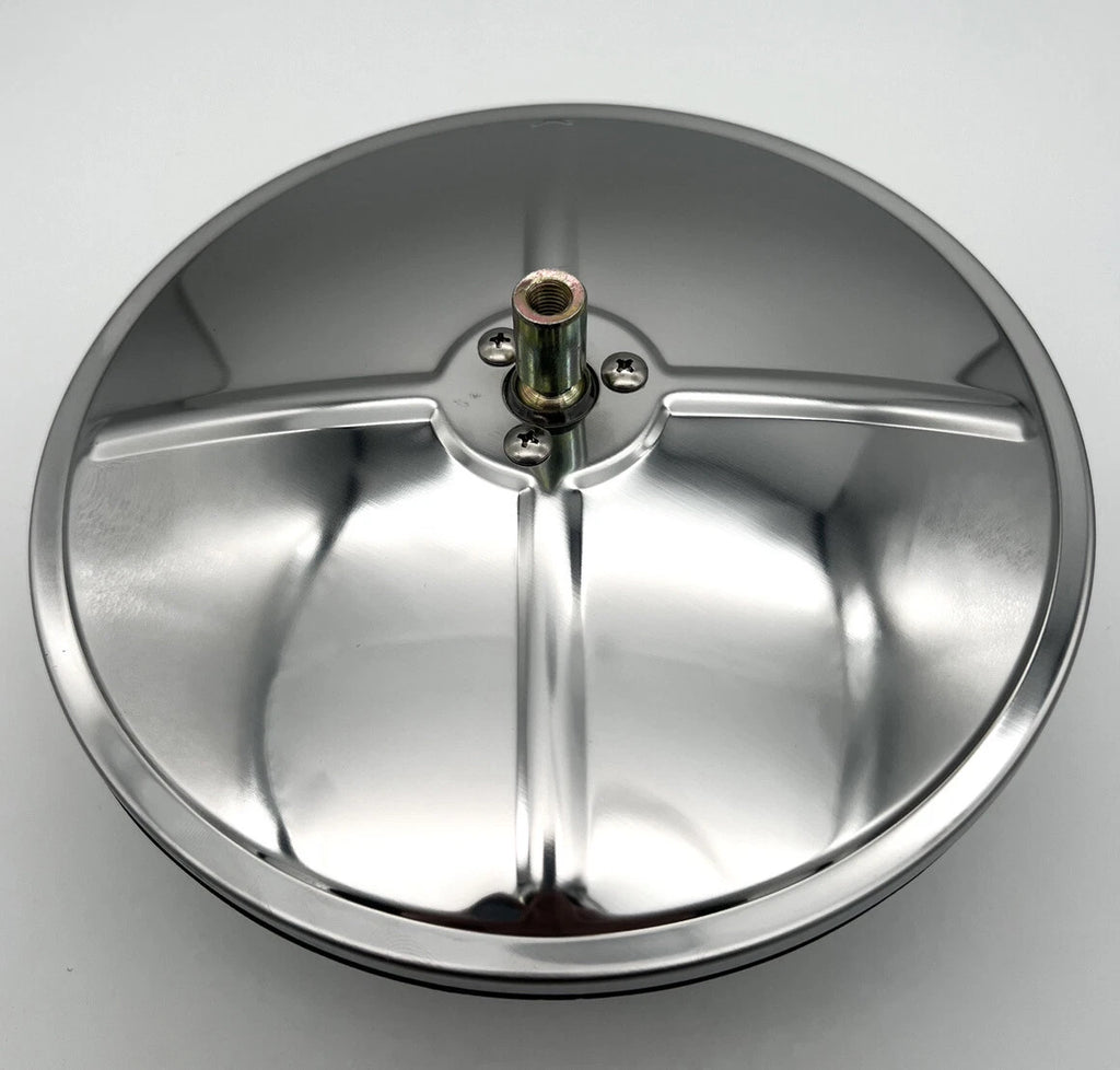 Ribbed Stainless Fisheye Convex Mirror with Center Stud for Universal