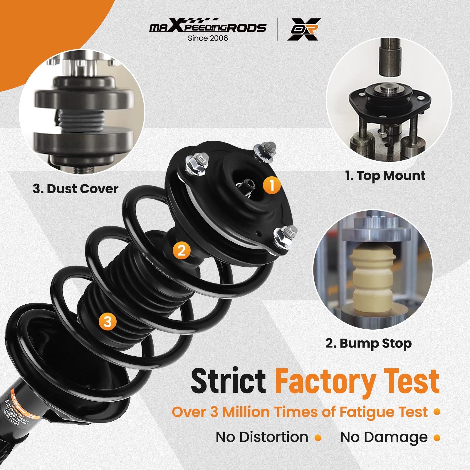Pair Front Struts Coil Spring Assembly for Honda Civic (2012) 172925 172926