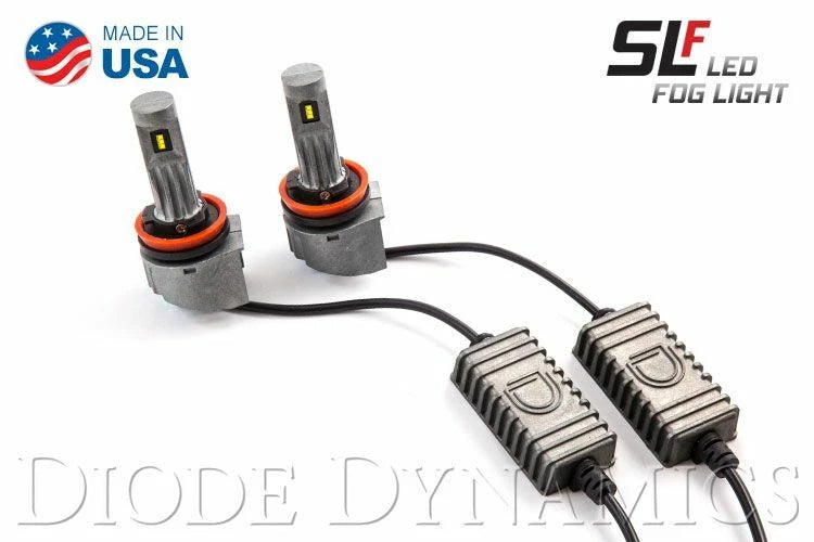 LED Fog Light Bulbs Cool White H11 SLF Pair Made in USA for Honda (1999–2005)