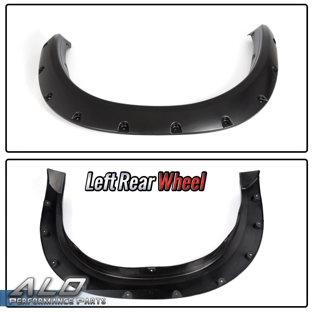 Set of Pocket Rivet Style Fender Flares for Dodge Ram 1500 (2009–2022)