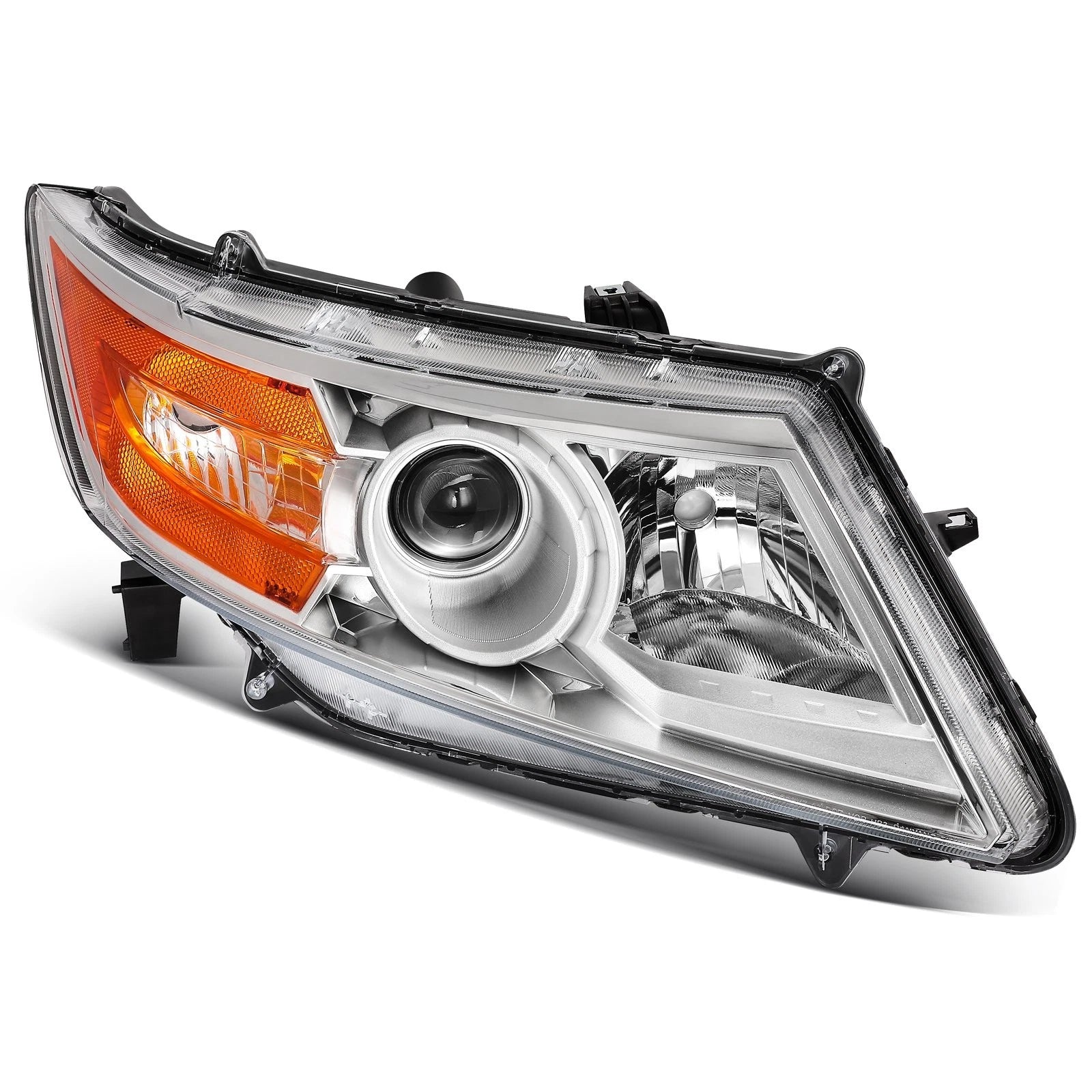 2X Headlight Assembly for Honda Odyssey (2011–2017) - Chrome Amber