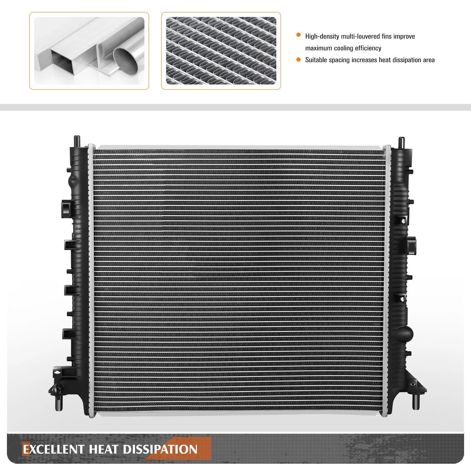 2X Aluminum 2-Row Radiator for Chevy Camaro/Cadillac ATS (2016–2021) DPI-13598