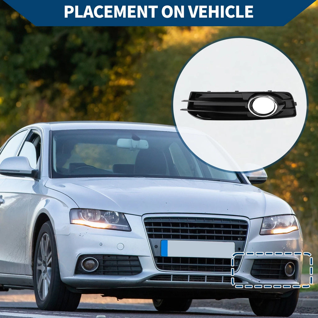 1pc Front Left Fog Light Grill for Audi A3 8P (2009–2013) No. 8P0807681AF