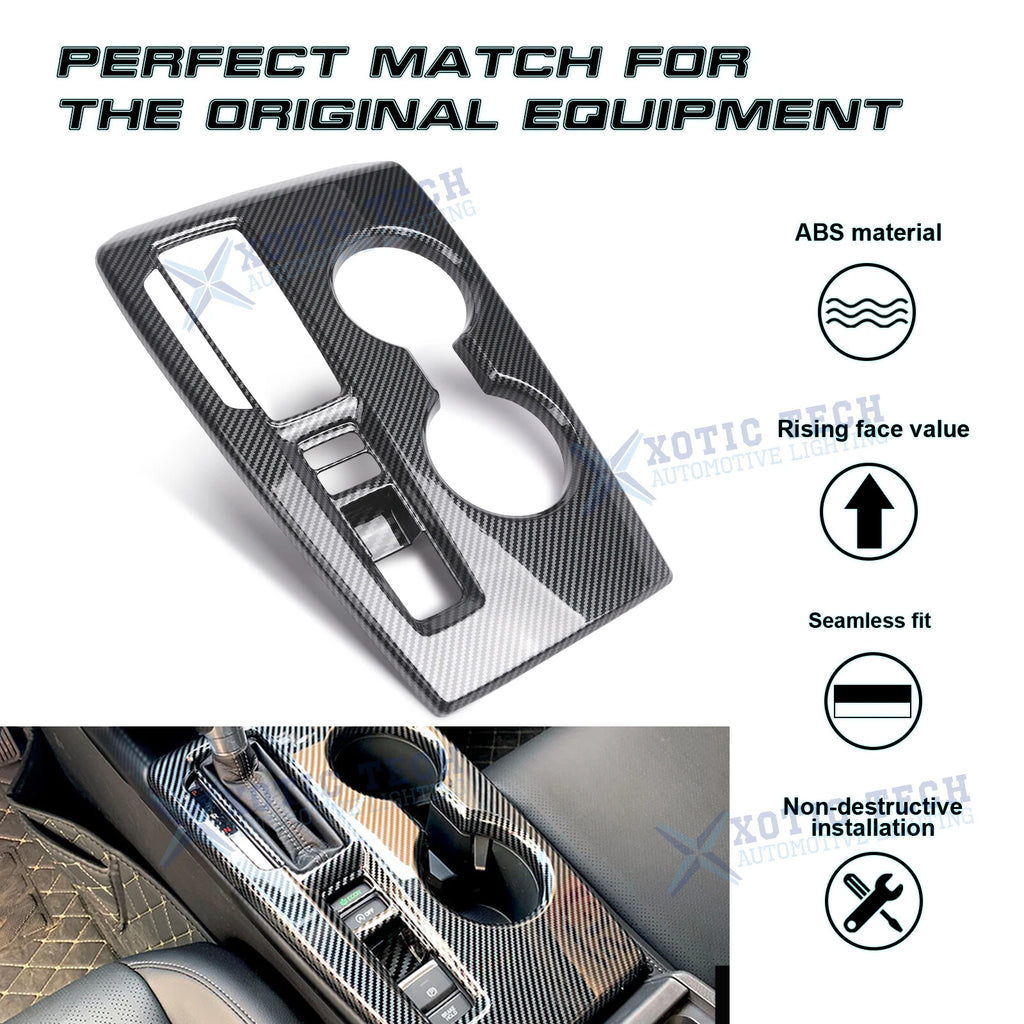 Carbon Fiber Pattern Gear Shift Box Panel Cover Trim for Honda Civic (2022-2025)