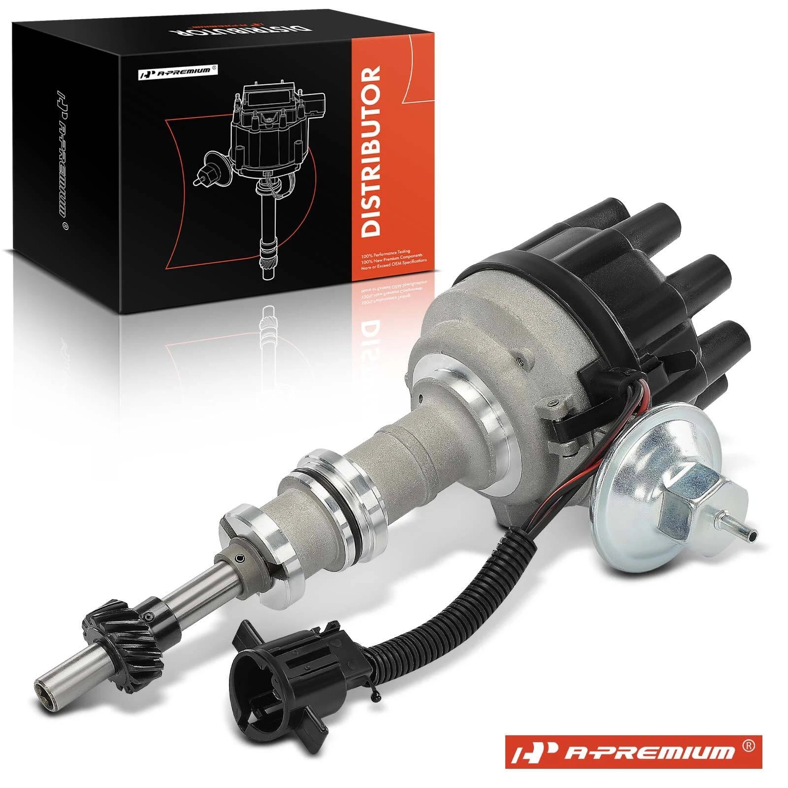 Ignition Distributor with Single Vacuum for Ford E-100 Econoline 