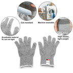 6 Pair Safe Cut Resistant Gloves Level 5 Protection for Kitchen Use