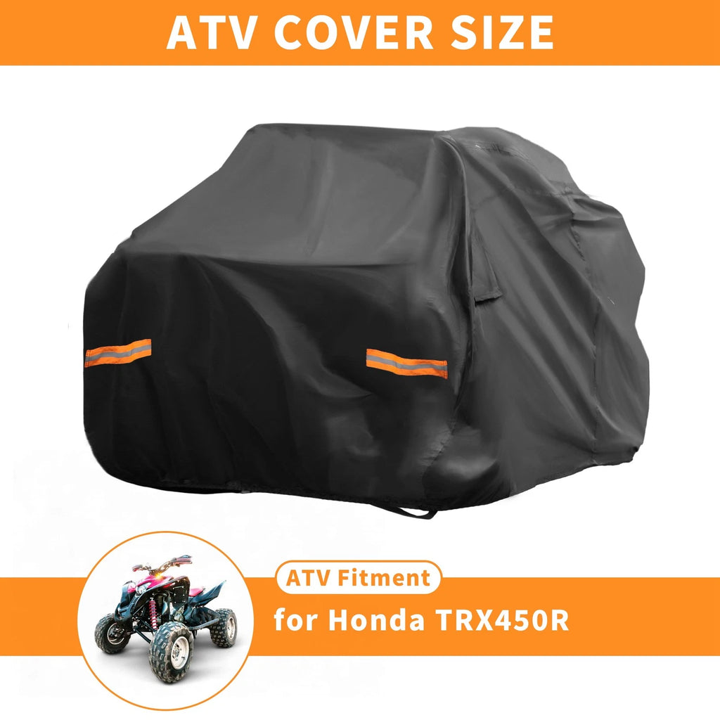 Waterproof ATV Cover for Honda TRX450R (2004–2009) 210D-PU Black
