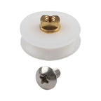 8pcs Shower Door Rollers for Stability and Safety (Nylon, Brass Axle)