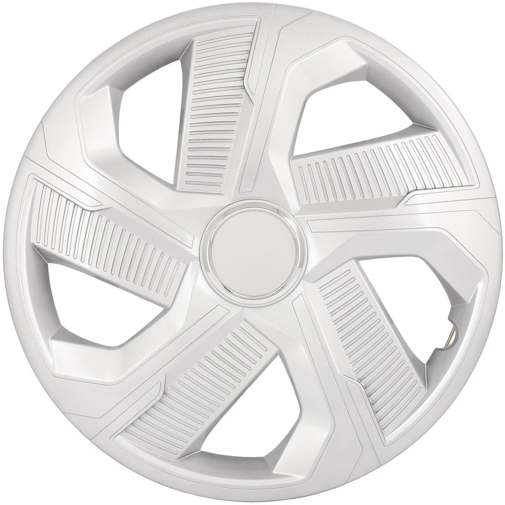 Set of 4 Snap On 15" Silver Wheel Covers Hub Caps R15