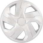 Set of 4 Snap On 15" Silver Wheel Covers Hub Caps R15