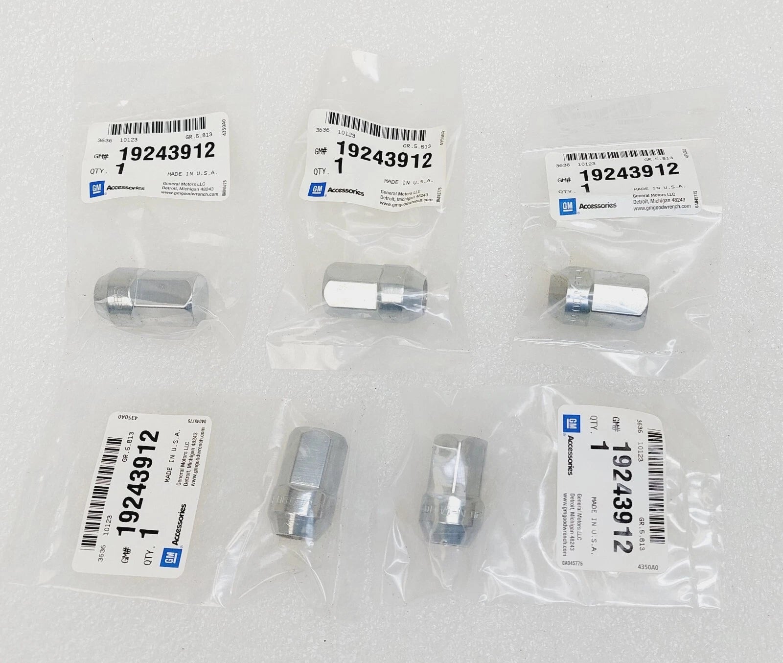 Set of 5 Wheel Lug Nuts for Cadillac DTS (2009–2011) 19243912