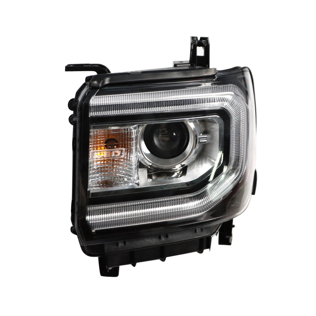 HID/Xenon Type LED DRL Projector Headlight for GMC Sierra 1500 (2016–2018)